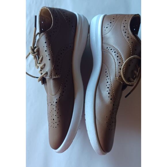 Steve Madden Shoes Loafers Lace up Men's Size 5 Women's 8 Brown Laser Cut Design - Picture 6 of 8